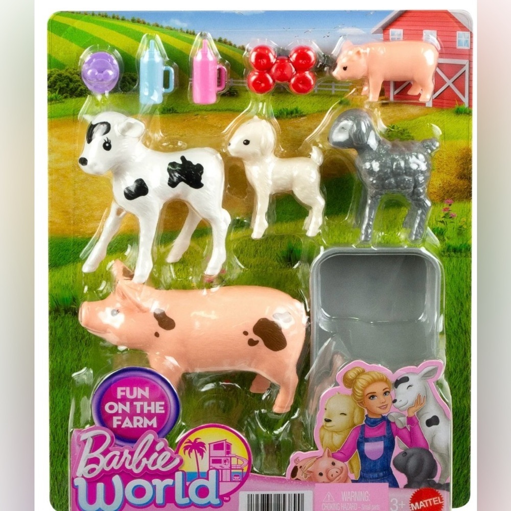 Barbie World Fun On The Farm Animal Set With Accessories New/Sealed/Retired NRFB